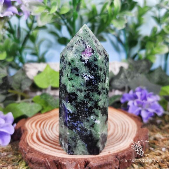 Ruby Zoisite Crystal Point, Tower #2 - Picture 1 of 3